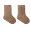 Autumn & Winter New Baby Socks - Thicken Velvet Terry Newborn Socks | Warm Stockings for Boys & Girls, Solid Knitted Mid Tube Infant Socks