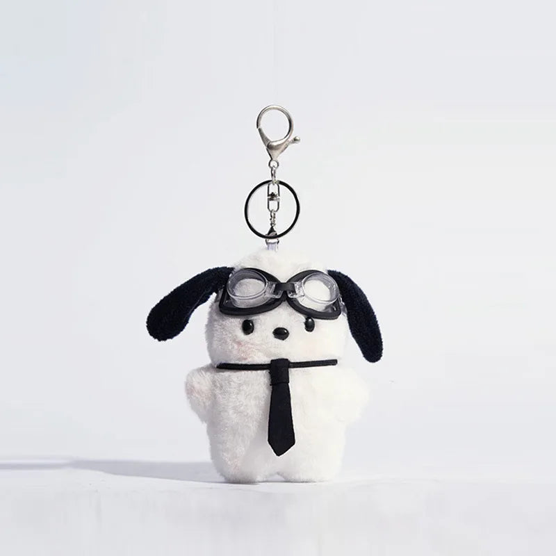 Sanrio Pochacco Plush Doll Keychain, Kawaii Anime Pendant for Girls Birthday Gift