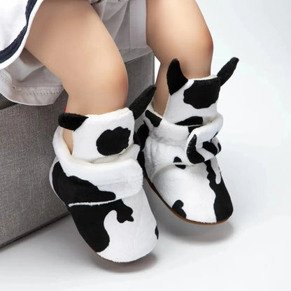 Meckior Newborn Baby Boy & Girl Soft Fleece Booties – Winter Ankle Crib Slippers, Toddler First Walkers
