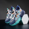 Kids Breathable Mesh & PU Leather Sneakers - Lightweight School Sports Running Shoes (Ages 7-13)