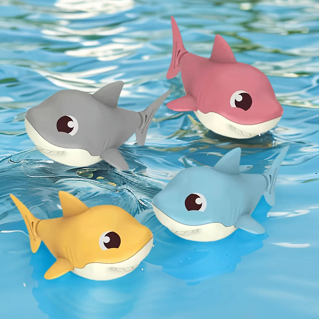 Cartoon Shark Baby Bath Toy – Wind-Up Water Play Toy for Summer