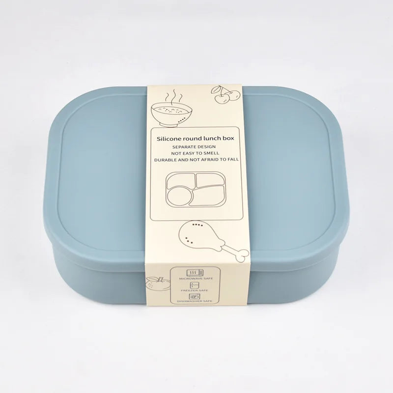 Silicone Food Storage Containers - Reusable Bento Lunch Box with Lids, Microwave & Dishwasher Safe, BPA-Free Storage Boxes