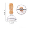 Ravioli Stamp Maker Cutter Set with Roller Wheel Wooden Handle for Pasta and Dumplings
