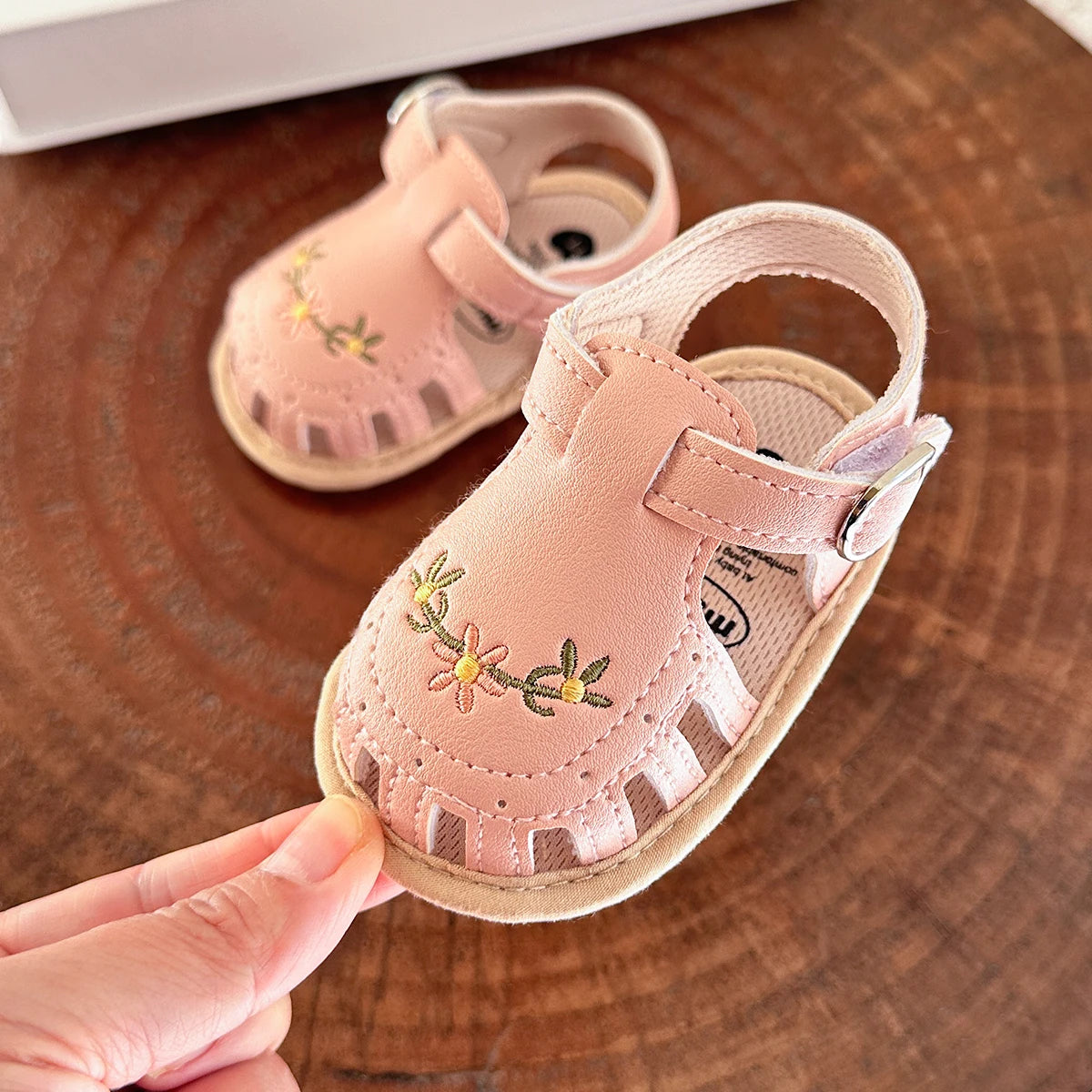 Infant Baby Sandals – Summer Crib Shoes, Flat First Walkers for Boys & Girls, Wedding Dress Shoes