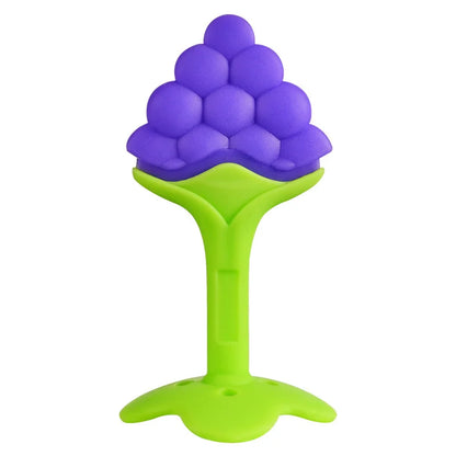 Baby Silicone Training Toothbrush - BPA Free Banana Shape Teether Chew Toy and Teething Ring for Infants