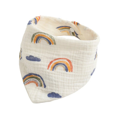 Baby Bandana Bibs | Muslin Drooling Bib for Infants 0-1 Year | High Absorbent Teething & Soothe Towel | Stylish Floral Design - Kidzy Market