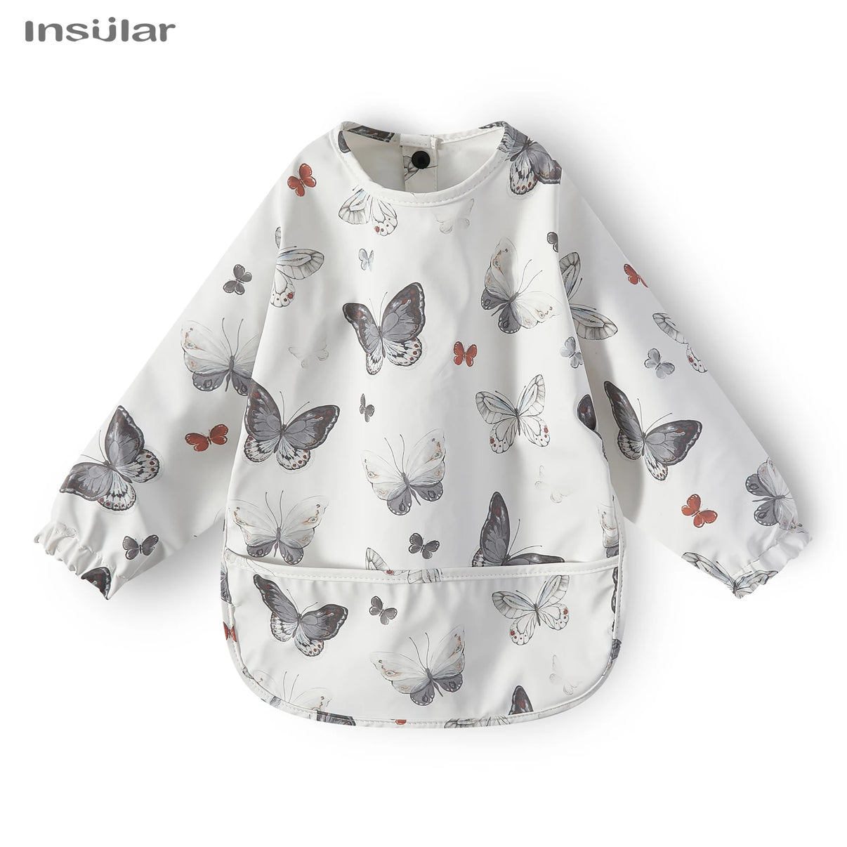 Waterproof Long-Sleeve Baby Bib with Pocket – Full-Cover Feeding Apron for Mess-Free Mealtime - Kidzy Market