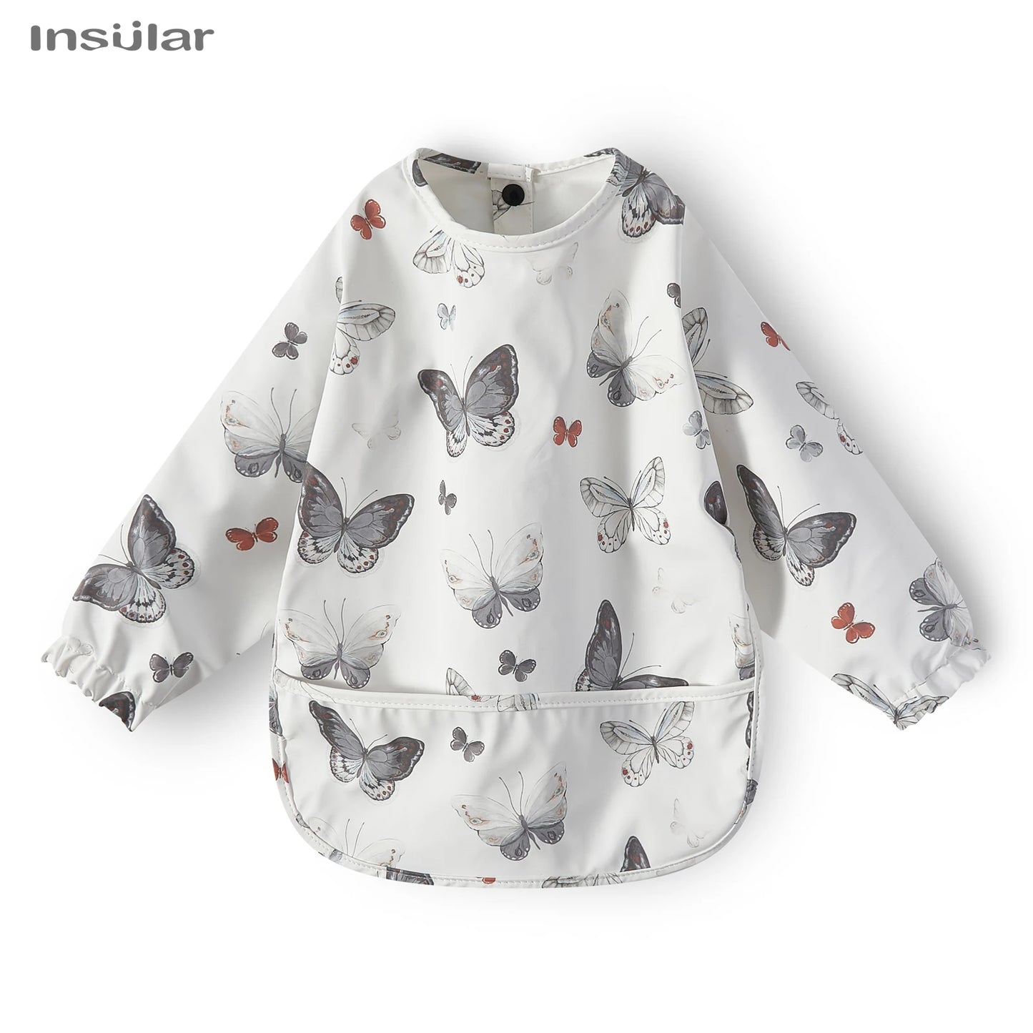 Waterproof Long-Sleeve Baby Bib with Pocket – Full-Cover Feeding Apron for Mess-Free Mealtime - Kidzy Market