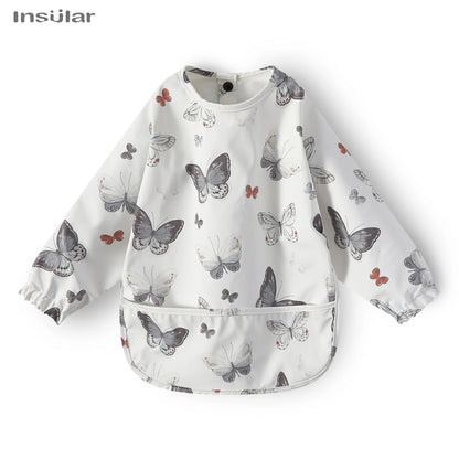 Waterproof Long-Sleeve Baby Bib with Pocket – Full-Cover Feeding Apron for Mess-Free Mealtime - Kidzy Market