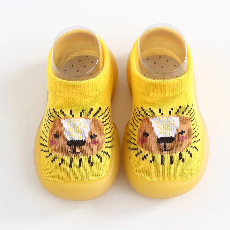 Baby Socks Shoes – Cute Cartoon Boy & Girl Infant Shoes, Soft Rubber Sole First Walker Booties for Toddlers