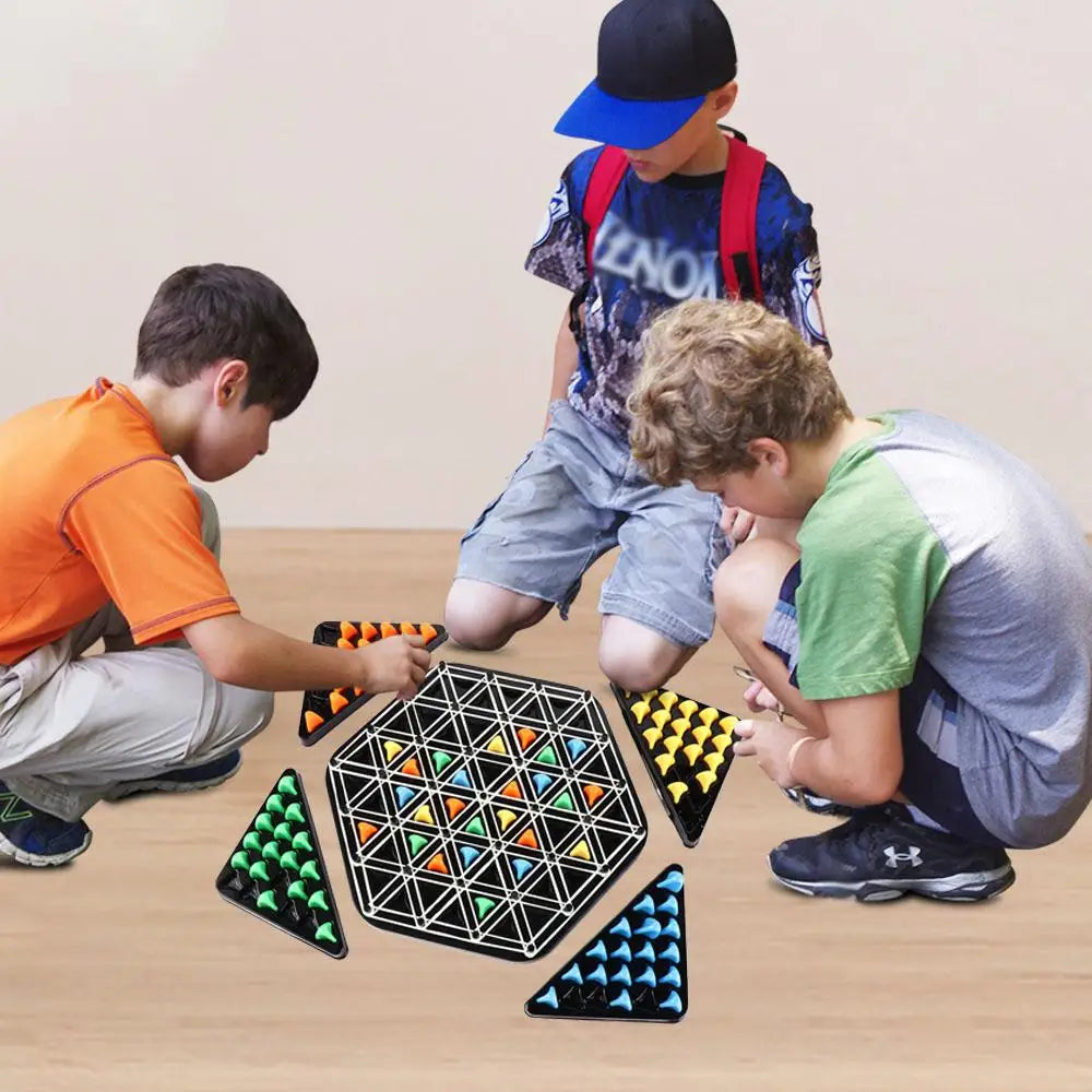 Rubber Band Geometry Chain Chess Logical Thinking Parent-Child Interaction Triangle Chess Desktop Game