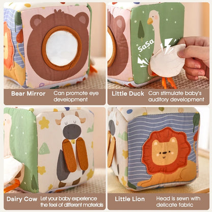 Baby Montessori Cotton Magic Tissue Box Toy – Finger Exercise Busy Board Game, Educational Soft Rattle Cloth Book Gift