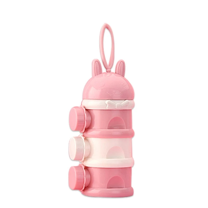 Portable Baby Food Storage Box - BPA Free Formula Dispenser, Cartoon Infant Milk Powder Box, Toddler Snacks Cup Container, Leak-Proof, Eco-Friendly