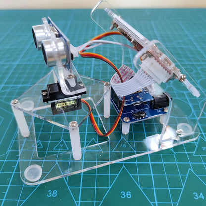 Acrylic Mini Radar Robot with TFT Screen, Ultrasonic Radar for Arduino, ESP8266 Programmable DIY Kit