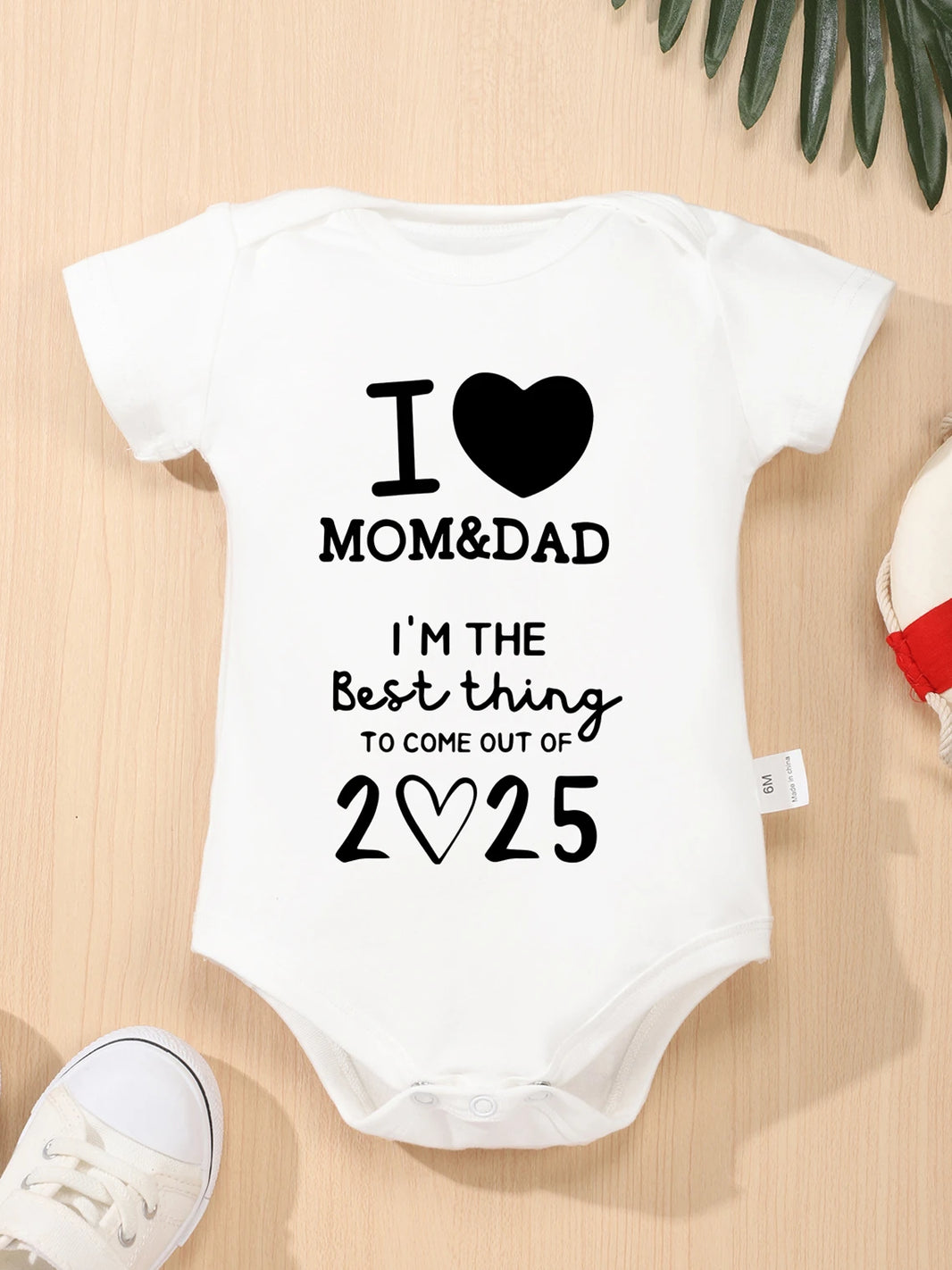 I Love Mom & Dad Baby Romper – Cute Newborn Bodysuit for Boys & Girls, Comfortable Cotton Outfit