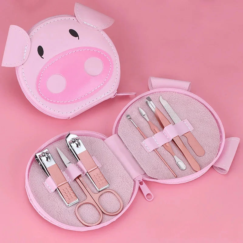 7PCS Baby Nail Scissor Set – Baby Care Tool, Kid Safe Portable Nail Clipper, Trimmer, Tweezer, Children Manicure Kit
