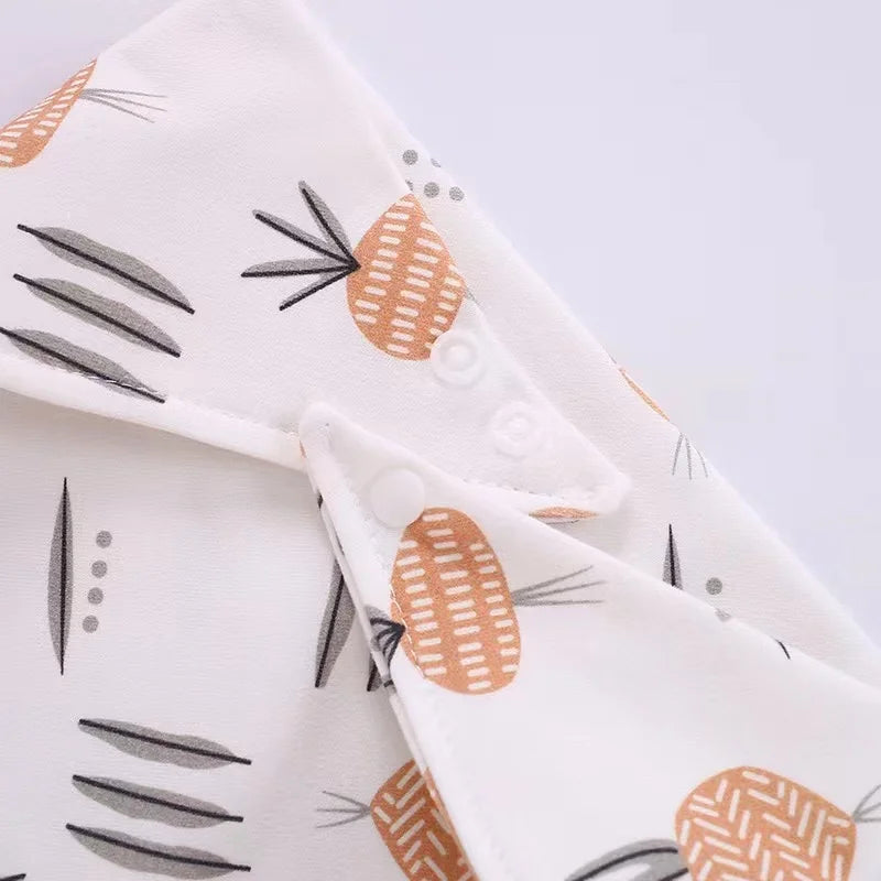 5-Piece Set – Baby Saliva Towel & Triangle Scarf Bandana Bibs – Pure Cotton Waterproof Absorbent Cloth for Newborn Boys & Girls - Kidzy Market