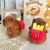 Capybara Plush Keychain — Cute Realistic Soft Capybara Bag Charm & Room Ornament, 11 x 9 x 8 cm (4.33 x 3.54 x 3.15 in)