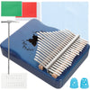 21-Key Thumb Piano Simple Musical Instrument Christmas Gift Mini Blue Keys Portable Kalimba Finger Piano Full Veneer