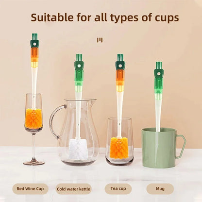 5 in 1 Mother-Child Baby Bottle Cup Cleaning Brush Feeding Clean Tool Set, Water Bottle Cleaning Brush