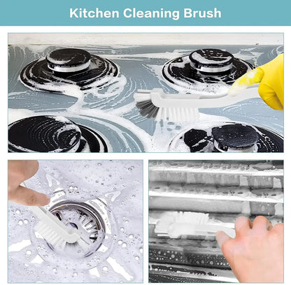 2Pcs Bottle Brush Set - Right Angle Cup Brushes for Kitchen, Bathroom, Juicer, Sink & Household Deep Cleaning
