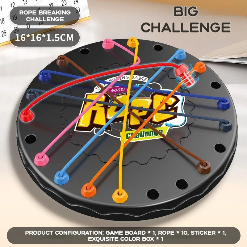 Hot Kid Rope Knots Puzzle Board Game Colorful Twisted Connected Ropes Parent-Child Interactive Toy Birthday Gift