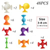 Montessori Animal Silicone Soft Building Blocks – DIY Suction Cup Assembly for Sensory Play and Educational Toy for Children