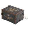 Retro Hand Crank Wooden Music Box Elegant Desktop Musical Box Kids Birthday Festival Gift Vintage Home Craft Ornament
