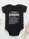 5 Things You Should Know About My Grandma Print Baby Bodysuit – Trendy Newborn One-Piece, Boy Girl Romper, Infant Jumpsuit, Toddler Clothes