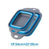 2-Piece Silicone Folding Colander Set for Fruit & Vegetables - Foldable Strainer (24x18cm/9.4x7.1in, 29x22cm/11.4x8.7in)
