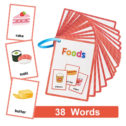 Montessori English Words Learning Flashcards – Early Educational Cards for Kids and Classroom Use