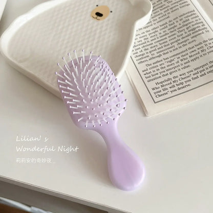 1 Piece Small Toddler Girl Hair Brush - Solid Color Massage Air Cushion Comb for Kids - Lovely Hair Care Tool