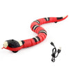RC Snake Toy – Intelligent Electric Obstacle Avoidance Silver Ring Snake for Cats