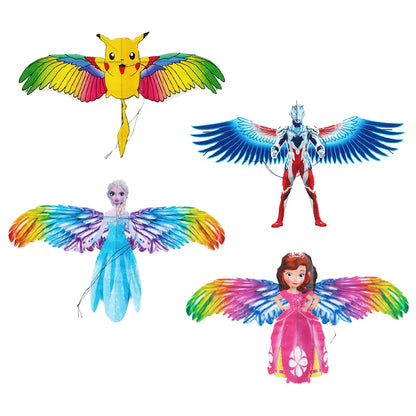 1 Set Children’s Kite Toy – Cartoon Butterfly, Swallow, Eagle Kite with Handle, Kids Flying Outdoor Toy