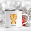 Personalized Kids Enamel Camping Mug — Forest Animals Children's Name Cup, Eco-Friendly Enamel Mug
