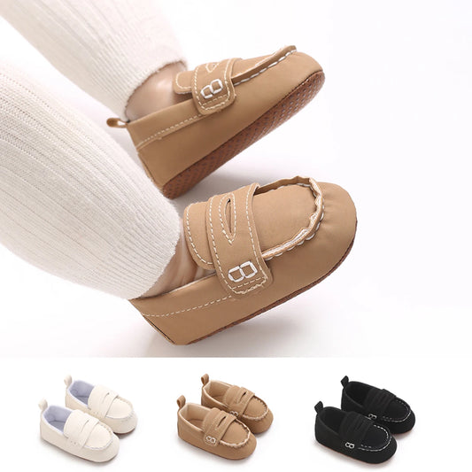 Solid Color Baby Casual Soft Soled Walking Shoes 0-1 Year Old Infants Toddlers Bean Shoes Forefoot Shoes