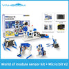 Yahboom 21-in-1 Microbit V2 Robotics Kit, DIY Electronic Sensor Kit, Programmable Toy for Kids, Supports MakeCode & Python Programming
