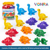 Dinosaur Matching Learning Toy with Storage Bucket – Montessori Counting & Fine Motor Game for Toddlers