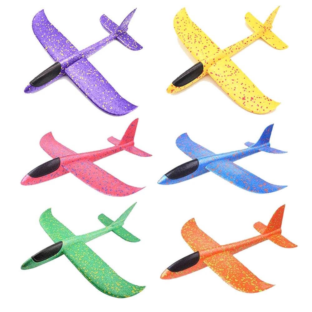 Large Foam Plane Glider 36 cm (14.17 in) and 48 cm (18.9 in) Hand Throw Airplane Outdoor Kids Toy Gift