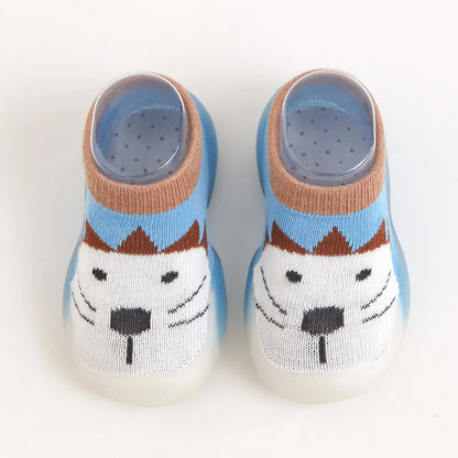 Baby Socks Shoes – Cute Cartoon Boy & Girl Infant Shoes, Soft Rubber Sole First Walker Booties for Toddlers