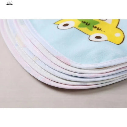 1 Pc Baby U-Shaped Waterproof Bib | Crystal Velvet Snap Lip Towel, Burp Cloth for Infants (0-3 Years) Feeding Essentials - Kidzy Market