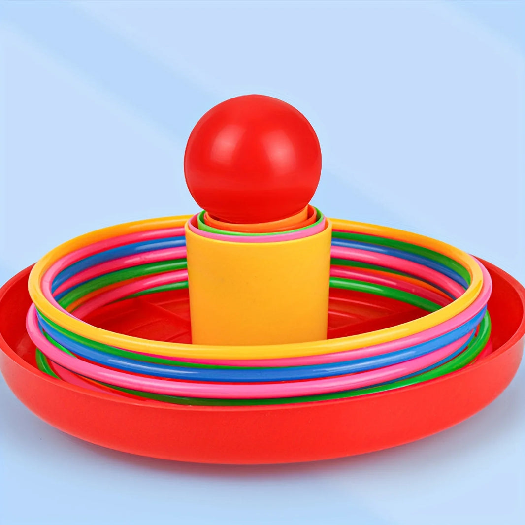 Kids Ring Toss Tower Game – Interactive Throwing Ring Toy for Ages 3+, Family Puzzle & Christmas Gift