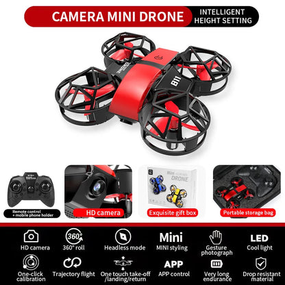 Dowellin D12 Mini RC Drone – Remote Control Quadcopter with HD Dual Camera and Fixed Height