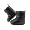 KIDSUN Warm Faux Leather Baby Boots, Fur Lining PU Outsole Boots, Winter Baby Shoes, Infant Indoor Outdoor Walking Shoes