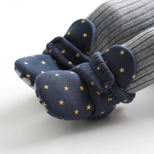Meckior Baby Socks Shoes Star First Walkers Anti-Slip Booties for Infant Boy & Girl