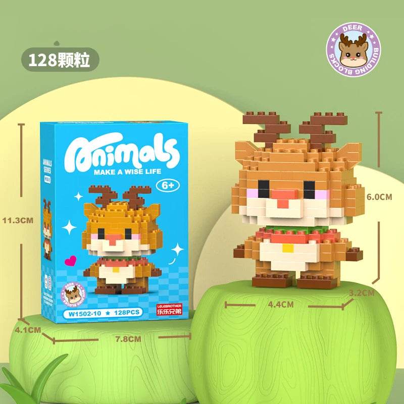 Adults Animals Micro Particle Building Blocks – Dog and Cat Mini Bricks Toy for Kids Ages 6 to 12