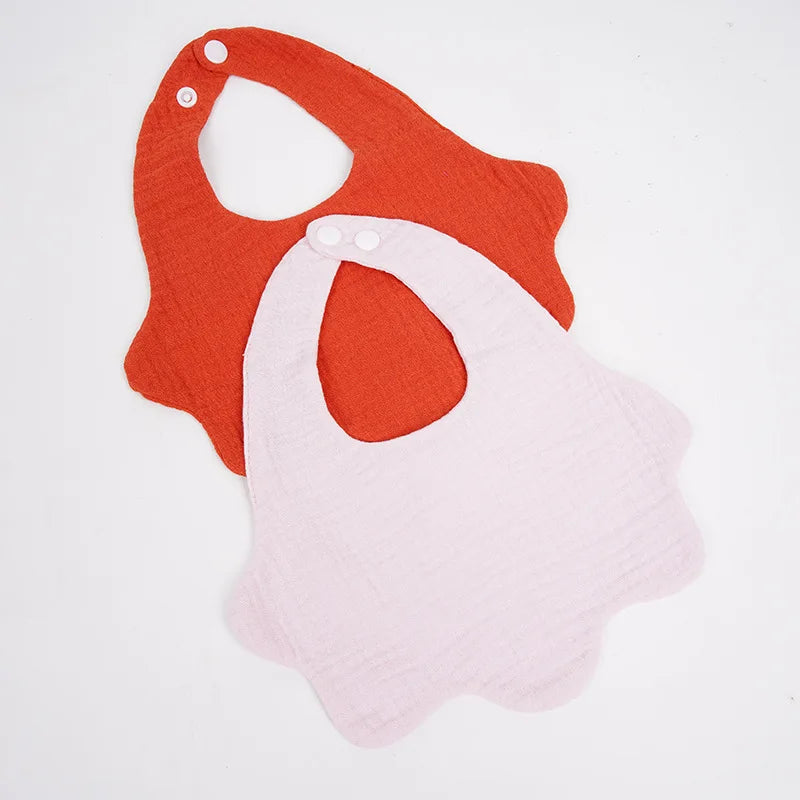 Soft Cotton Baby Print Bibs – Solid Color Infant Burp Cloths, Bandana Scarf for Newborns, Feeding & Saliva Towel for Boys & Girls - Kidzy Market