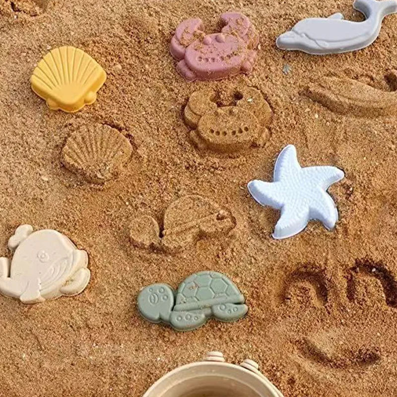 Children’s Silicone Beach Toy Set With Shovel & Portable Bucket — Durable Sand Digging & Storage Tool