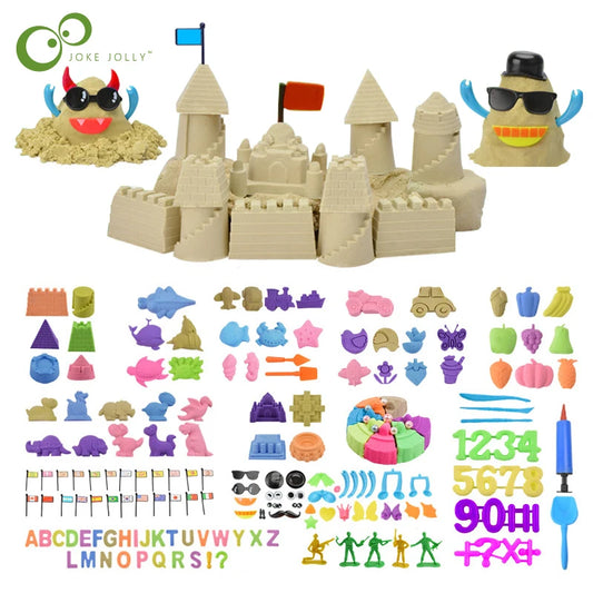Ultra-Light Clay Space Sand Mold Set with Castle, Animal, and Marine Shapes for Children’s DIY Play