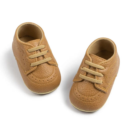 Meckior Four Seasons Baby Shoes PU Leather Newborn Boy Girl Anti-Slip Sneakers First Walkers Crib Shoes